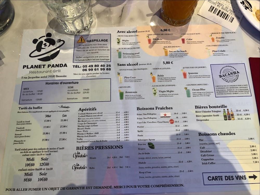 Planet Panda - Menu Image 1